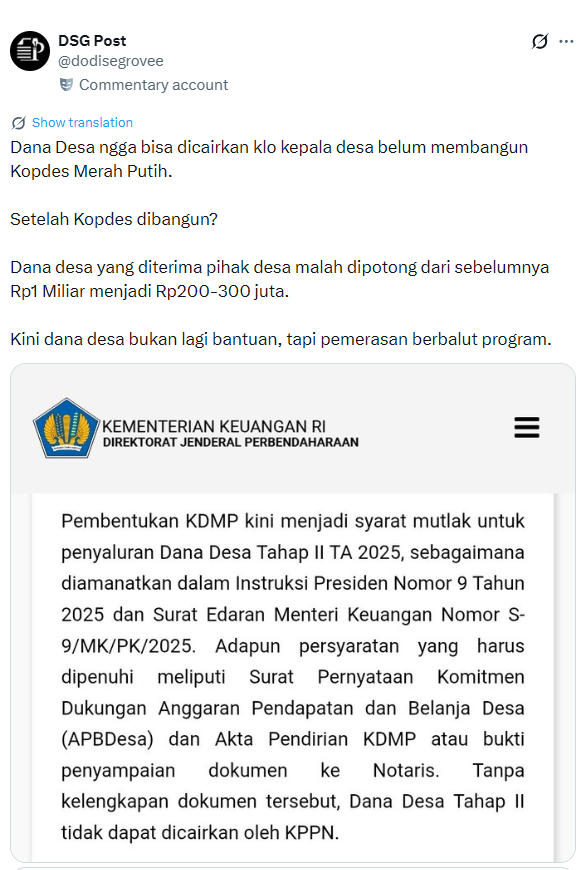Jangan Mengira Kebijakan Top-Down adalah Solusi Pertumbuhan Ekonomi Desa